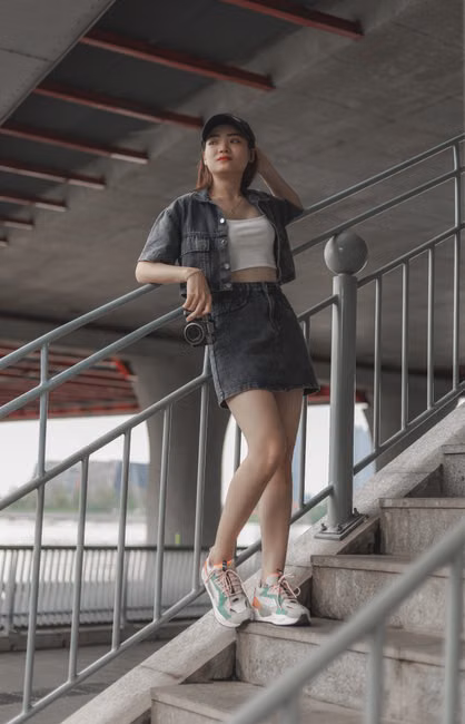 Saia Jeans Curta