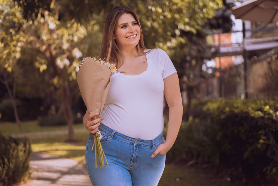 Blusa Canelada Bege Manga Longa